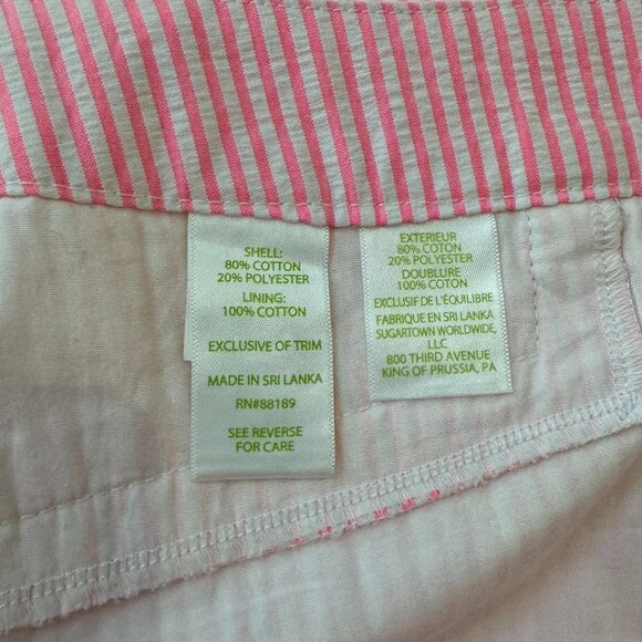 Lilly Pulitzer Kelly Shorts in Pink Tropics Seersucker NWT Size 10 - Picture 8 of 10